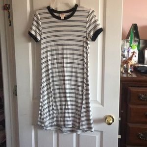 Black and white stripped dress from target.